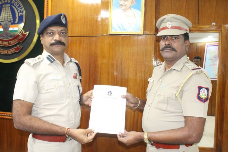 மாற்றுத்திறனாளி பெண்ணுக்கு கழிப்பறை கட்டிக் கொடுத்த காவல் ஆய்வாளரை பாராட்டிய மாவட்ட காவல் கண்காணிப்பாளர்