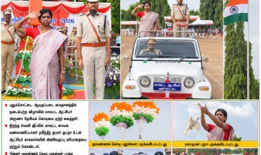நமது நாட்டின் 80 வது சுதந்திர தின விழா இன்று நாடு முழுவதும் கோலாகலமாக கொண்டாடப்பட்டு வருகிறது இதனை முன்னிட்டு புதுக்கோட்டை ஆயுதப்படை மைதானத்தில் நடைபெற்ற விழாவில் மாவட்ட ஆட்சியர் அருணா தேசியக் கொடியை ஏற்றி வைத்தார்.